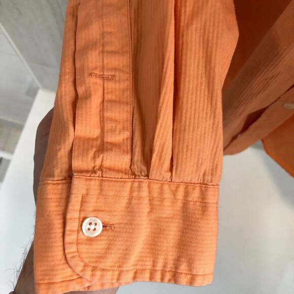 Ralph Lauren Custom Men's Polo Fit button up shirt, Size Large, Color Orange - Picture 6 of 11